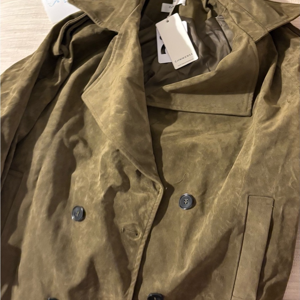 Lapel Loose Suede Jacket size S NWT ‼️SOLD OUT IN COMMENSE WEB - Picture 9 of 9
